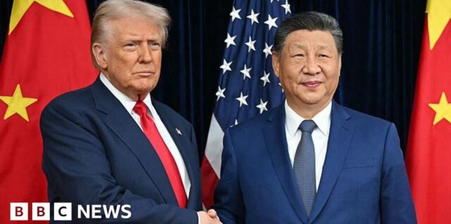 Trump dan Xi Jinping dalam pertemuan internasional